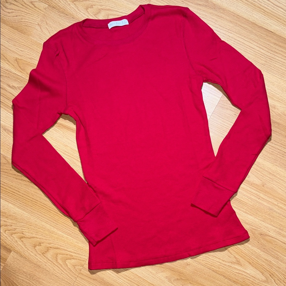 Active Basics Red Long Sleeve Thermal Top Small
